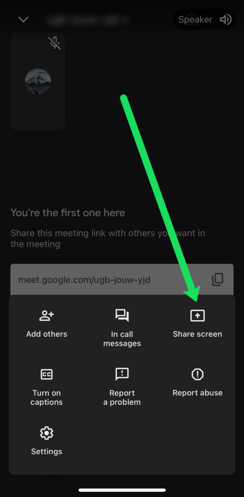 cara share screen di google meet
