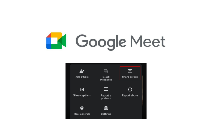 cara share screen di google meet